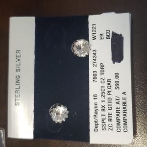 Sterling silver "crown" earrings